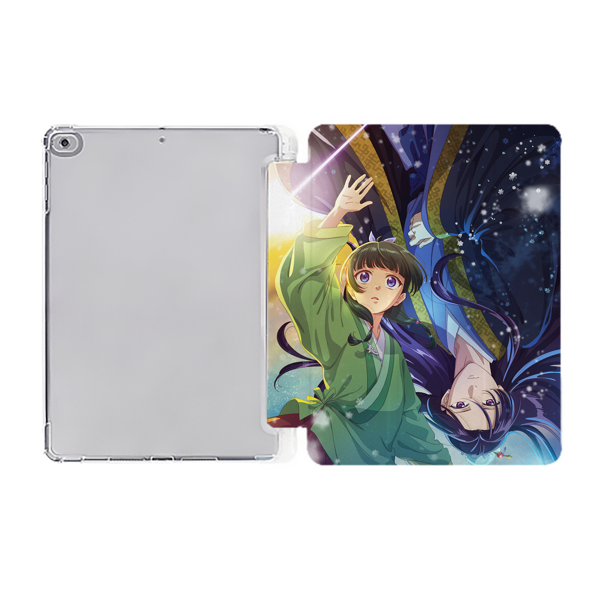 （画像用） 薬屋のひとりごと The Apothecary Diaries IPad ケース ペン収納付き 三つ折りスタンド PUレザー×シリコン 対応機種9.5/10.5/10.9インチ